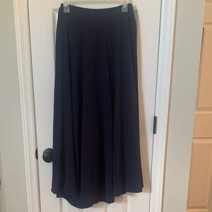 Women’s Wide Leg Flowy Navy Blue Pants Bucket List Waist 25” Wide